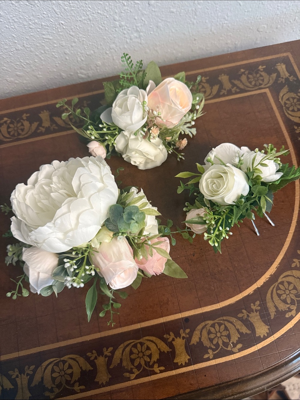 NEW🌸🎂Floral wedding Cake Decor Set - White and Blush